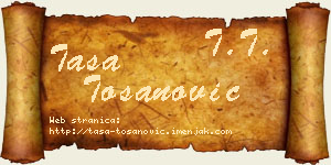 Tasa Tošanović vizit kartica